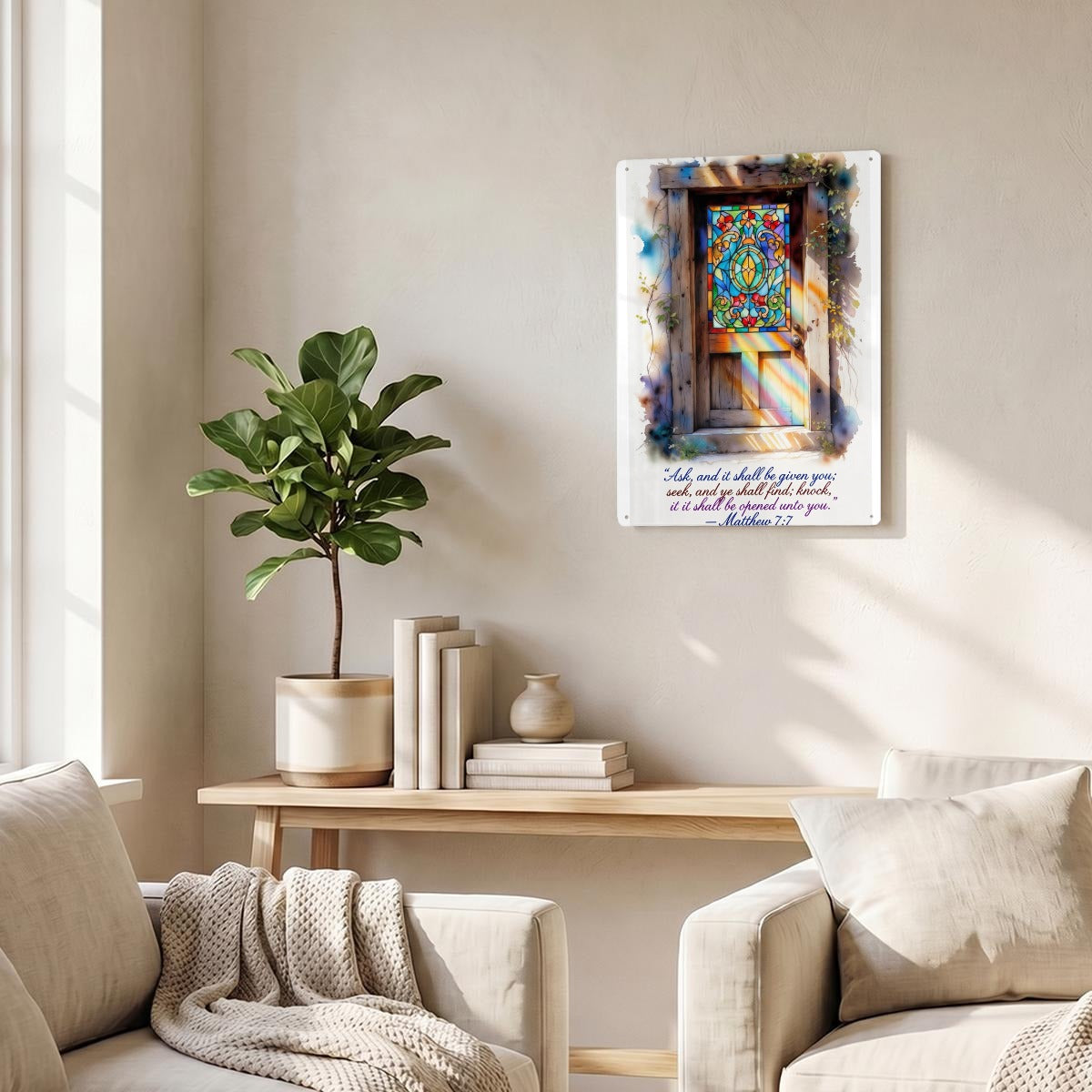 Thickened Rectangular Iron Wall Painting Printed in Canada