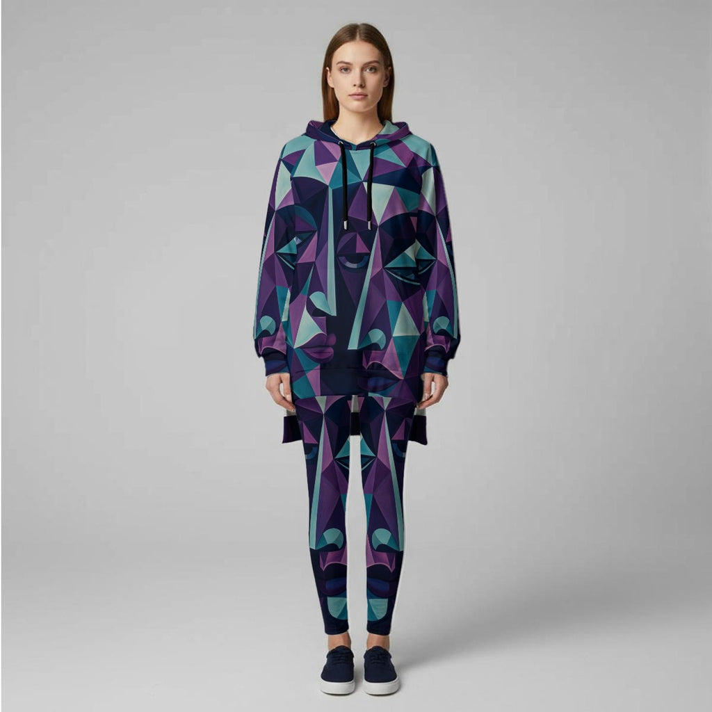 All-Over Print Women's Stretch Hoodie Set