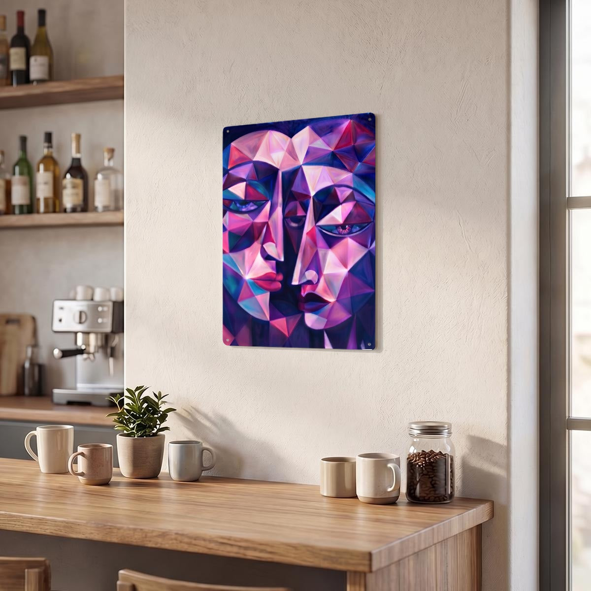 Thickened Rectangular Iron Wall Painting Printed in Canada