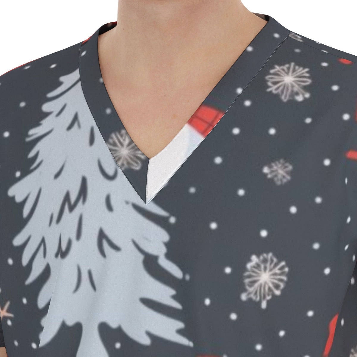 All-Over Print Unisex Scrub Set With Six Pocket