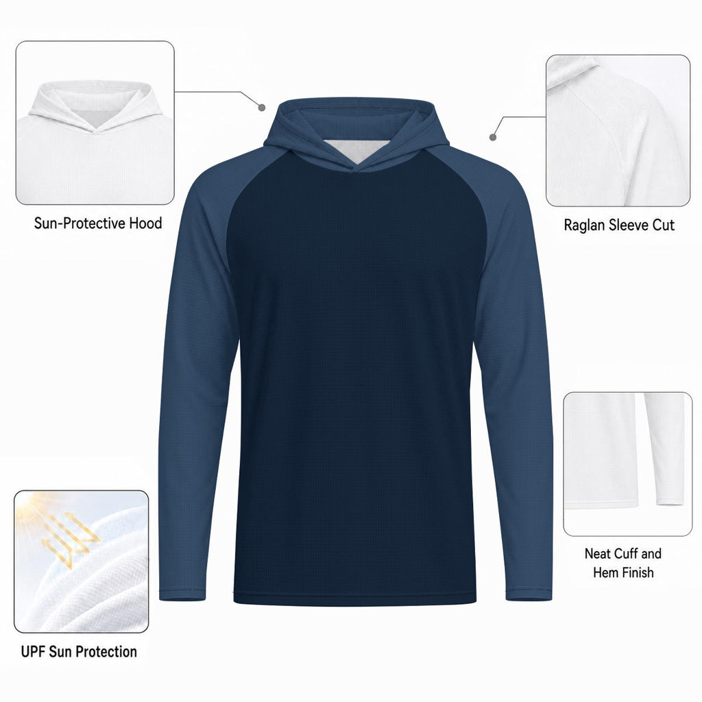 All-Over Print Men's Sun Protection Hooded Sport Top