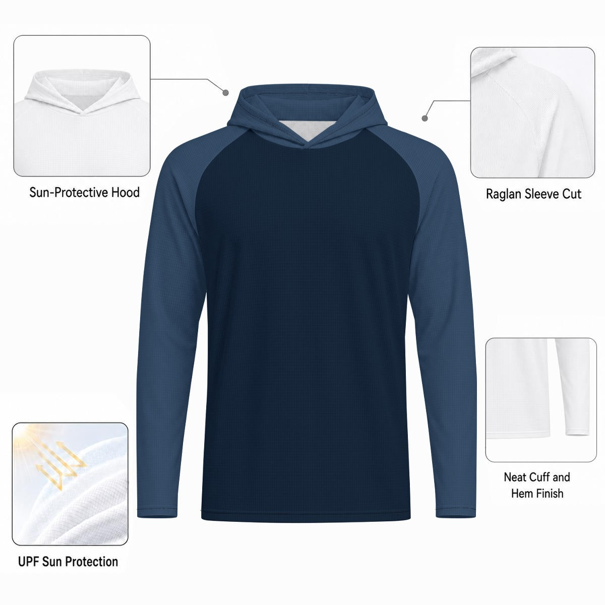 All-Over Print Men's Sun Protection Hooded Sport Top