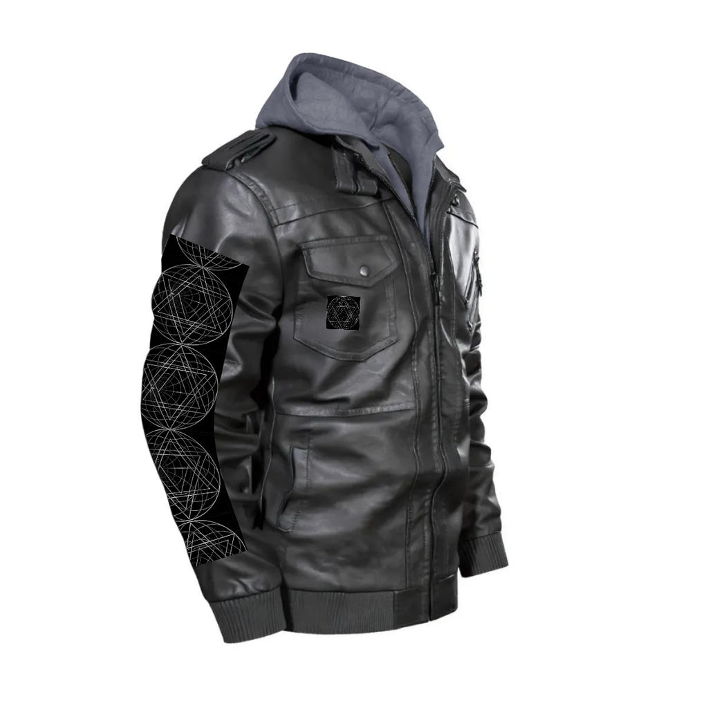 Men's Zip Leather Jacket |DTF