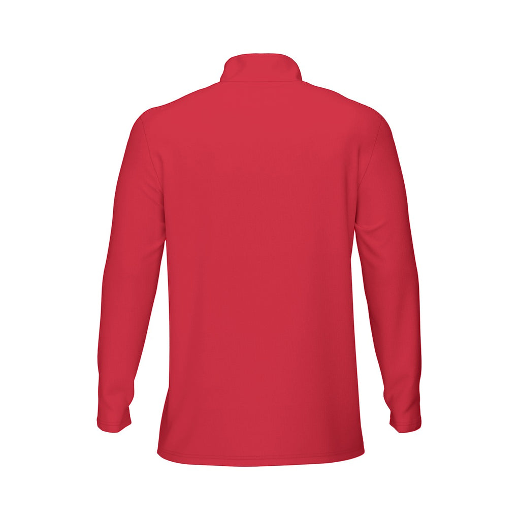 Maglia sportiva da uomo con stampa all-over, colletto e maniche lunghe | Interlock