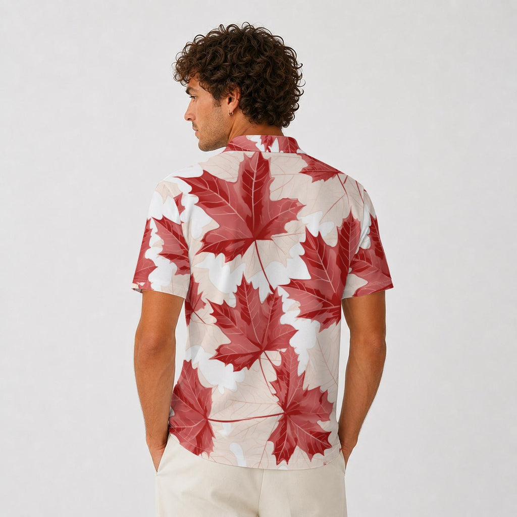 All-Over Print Men's Heavyweight Polyester Polo Shirt|210GSM