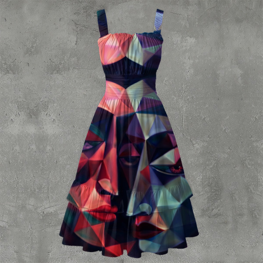 All-Over Print Women’s Ruffle Hem Dress