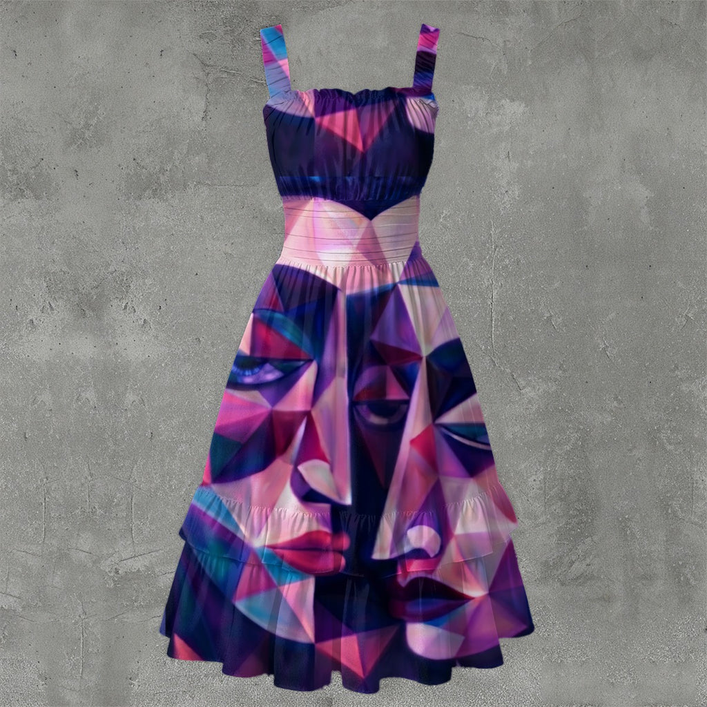 All-Over Print Women’s Ruffle Hem Dress