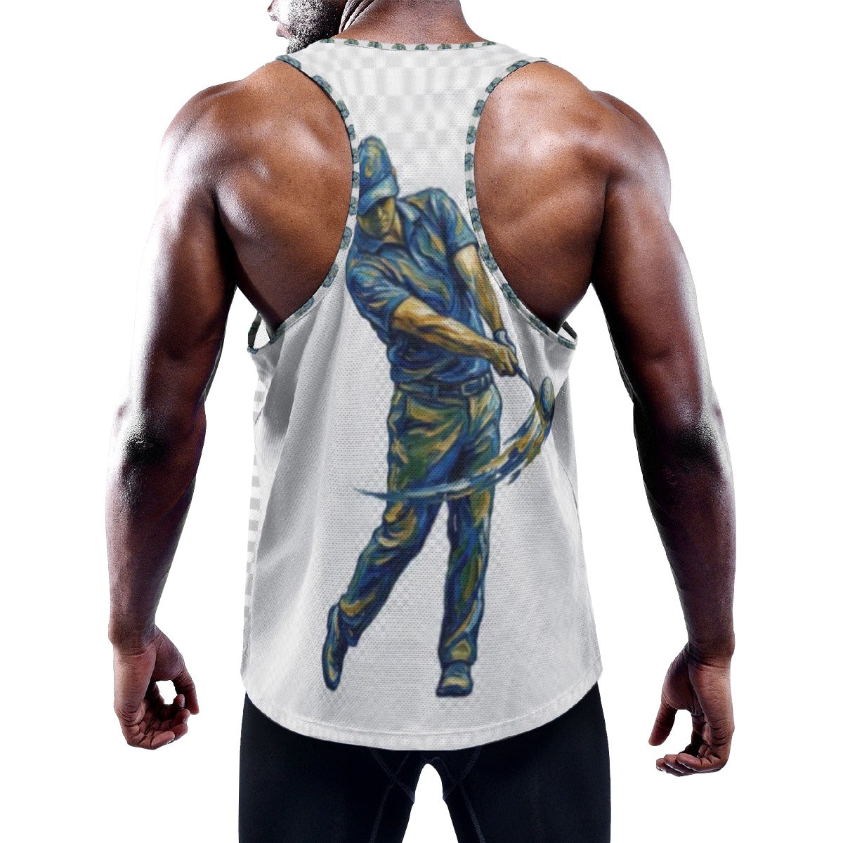 All-Over Print Men's Slim Y-Back Muscle Tank Top
