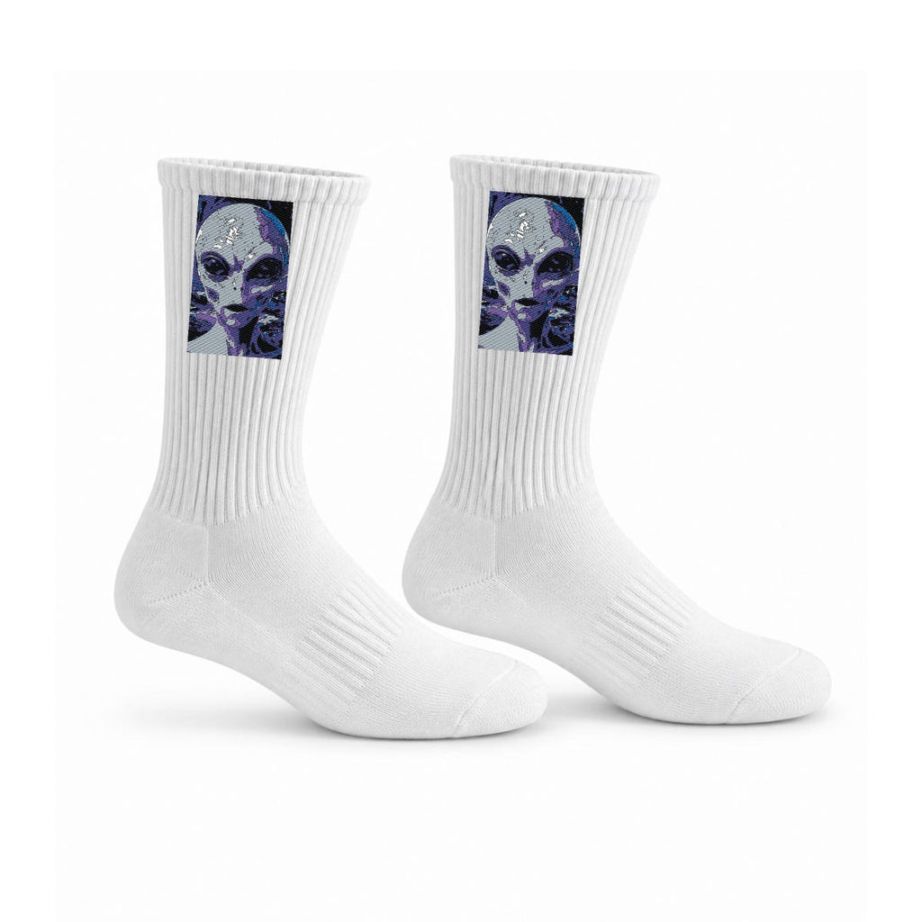 Chaussettes ras du cou en coton brodé sport | Coton