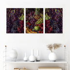 Bare Good Fruit Collection Framed Three-Piece Mural Printed in USA 2:3