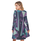 All-Over Print Women's Round Neck Dress|190GSM Cotton