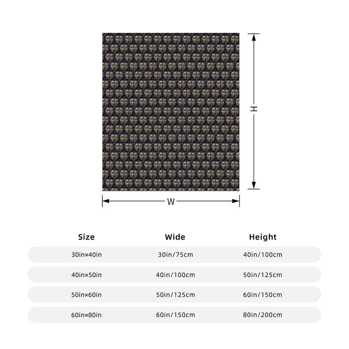 Gram Flannel Blanket - Vertical Style Printed in USA|280GSM