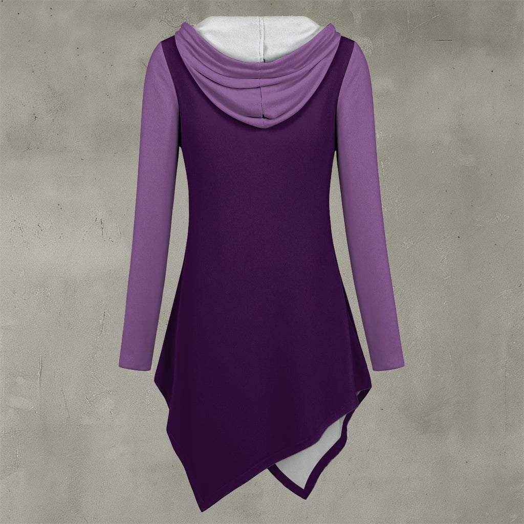 All-Over Print Women's Asymmetric Hem Hoodie