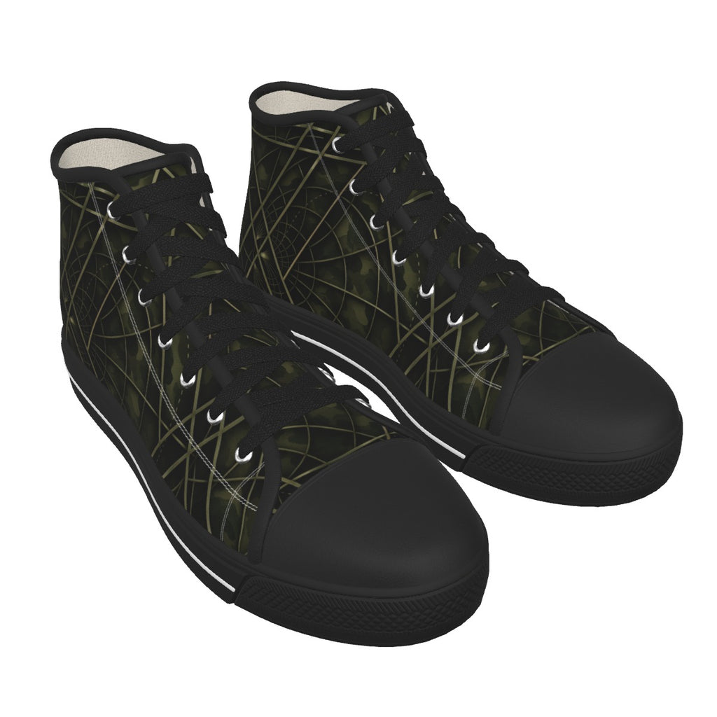 Men's Black Sole Canvas Shoes