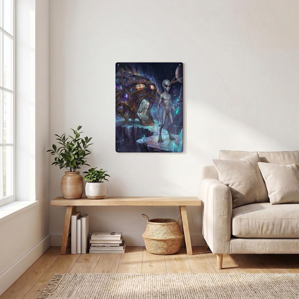 Thickened Rectangular Iron Wall Painting Printed in Canada