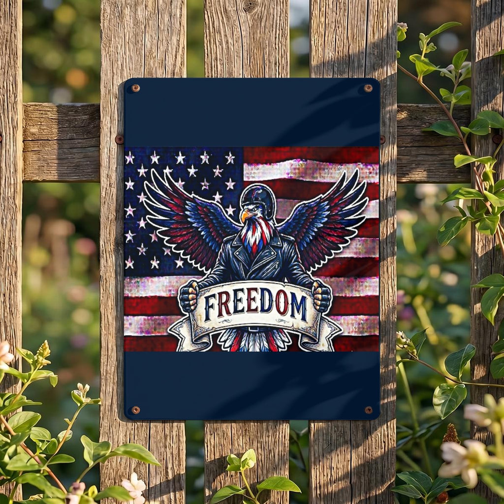 American Eagle Thickened Rectangular Iron Wall Painting