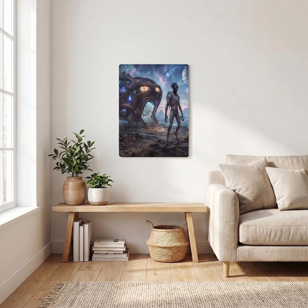 Thickened Rectangular Iron Wall Painting Printed in Canada
