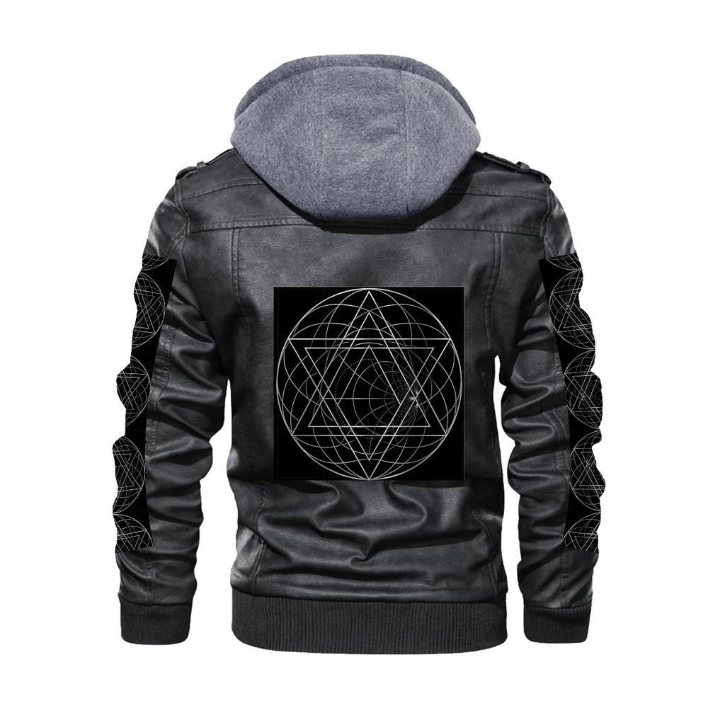 Men's Zip Leather Jacket |DTF