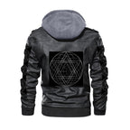 Men's Zip Leather Jacket |DTF
