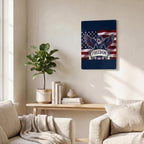 American Eagle Thickened Rectangular Iron Wall Painting