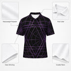 Polo pesante da uomo in poliestere con stampa integrale|210 g/m²