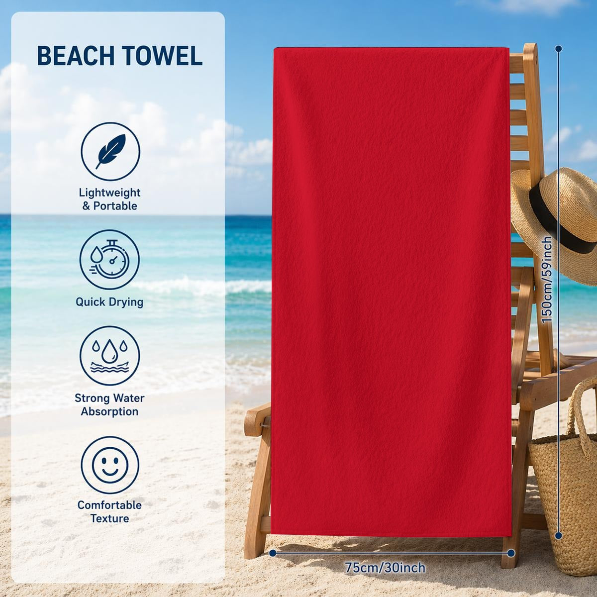 Adult Beach Towel Printed in Canada|320GSM