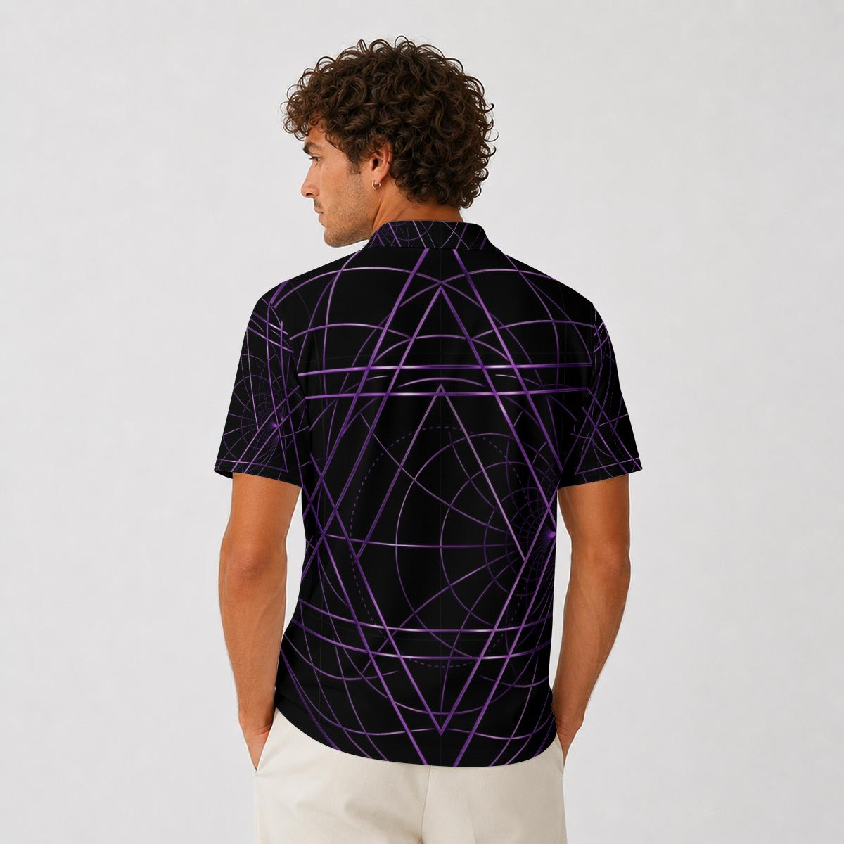 Polo pesante da uomo in poliestere con stampa integrale|210 g/m²
