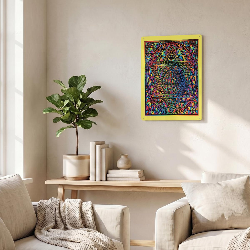 Thickened Rectangular Iron Wall Painting Printed in Canada