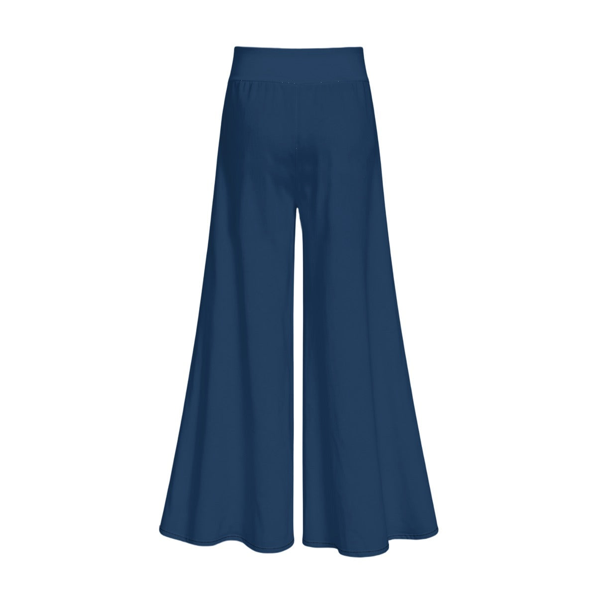 Pantaloni leggeri da donna a gamba larga con stampa all-over e cerniera laterale nascosta