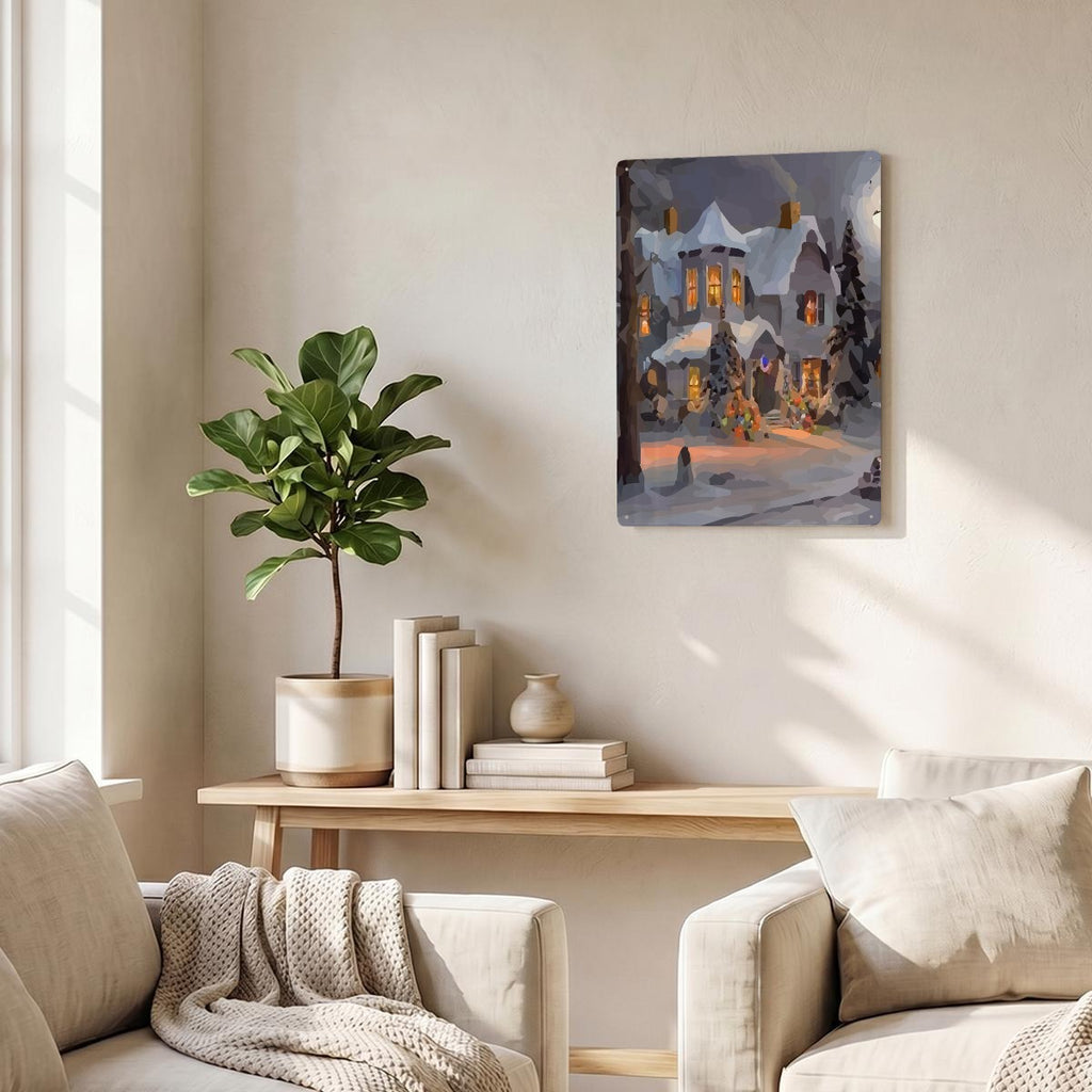 Thickened Rectangular Iron Wall Painting Printed in Canada