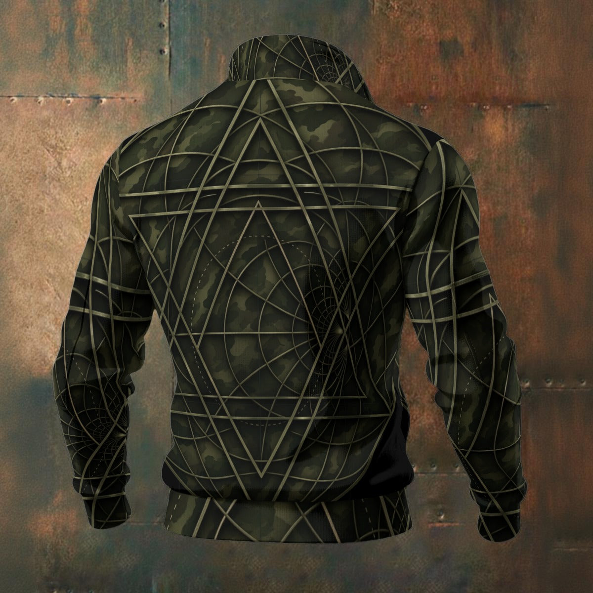 All-Over Print Men's Thick Knit Fleece Jacket