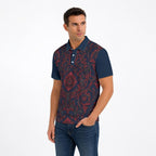 All Over Print Men‘s Two-Piece Collar Polo Shirt|Bonded Seam