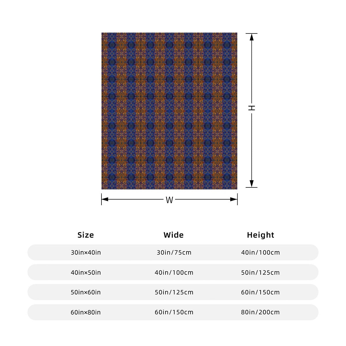 Gram Flannel Blanket - Vertical Style Printed in USA|290GSM
