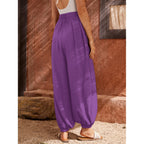 Pantaloni a carota da donna con stampa all-over
