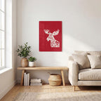 Thickened Rectangular Iron Wall Painting Printed in Canada