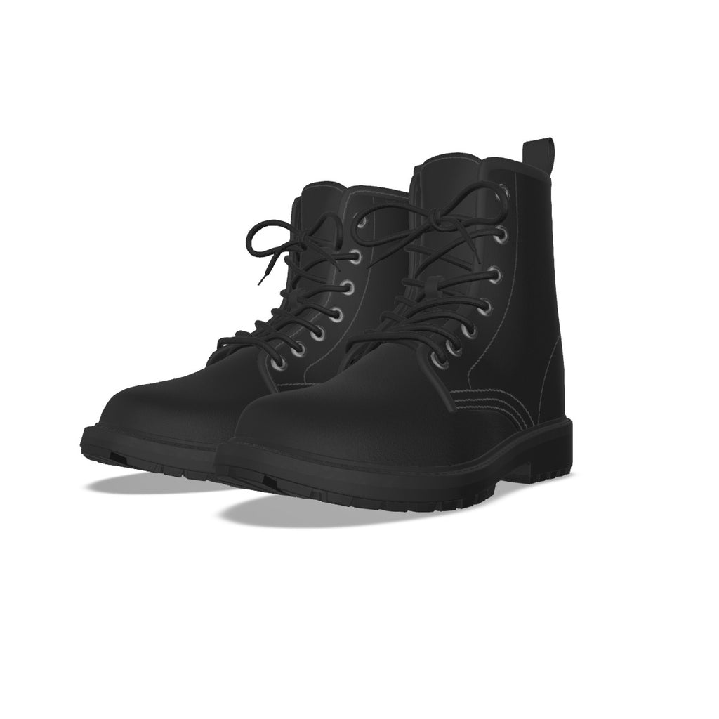 All-Over Print Women's Martin Short Boots With Black Bottom