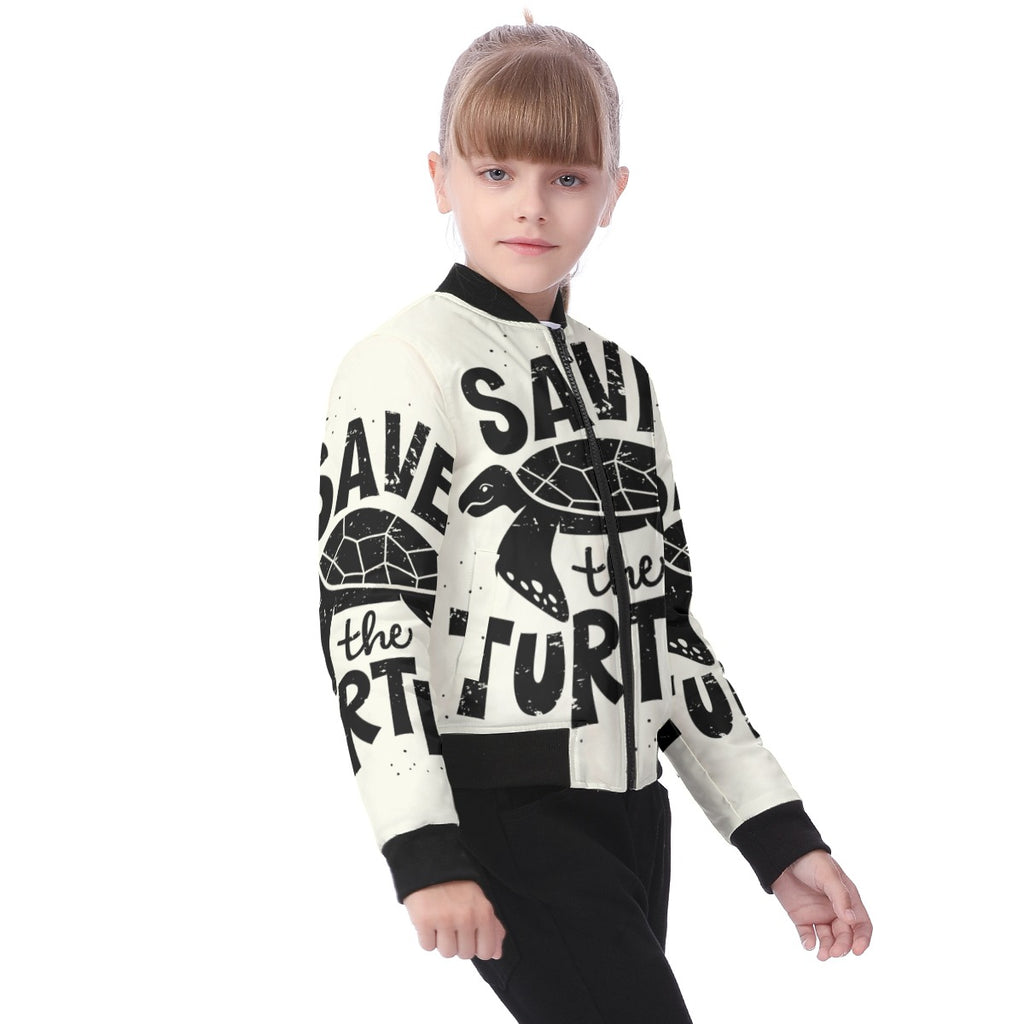Chaqueta bomber para niño con estampado integral