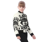 Chaqueta bomber para niño con estampado integral