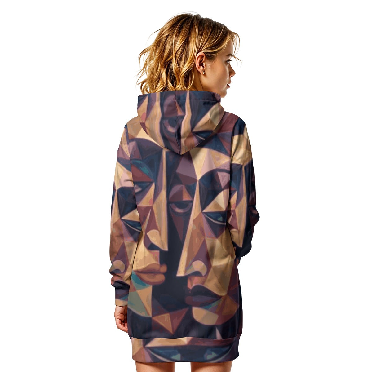All-Over Print Women's Heavy Fleece Long Hoodie