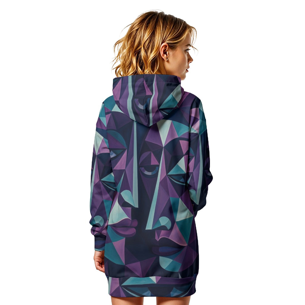 All-Over Print Women's Heavy Fleece Long Hoodie