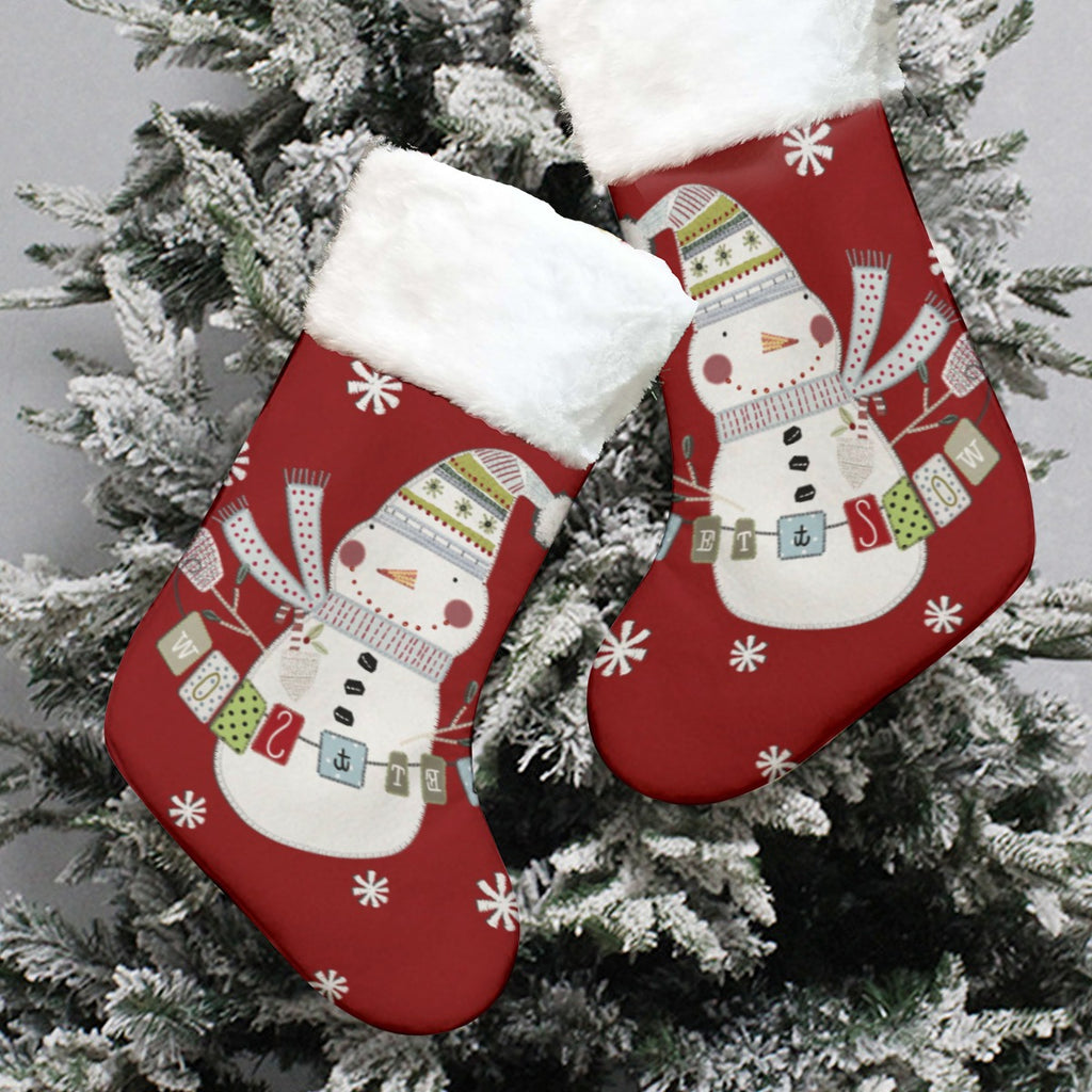 All-Over Print Christmas Socks With Plush Cuff