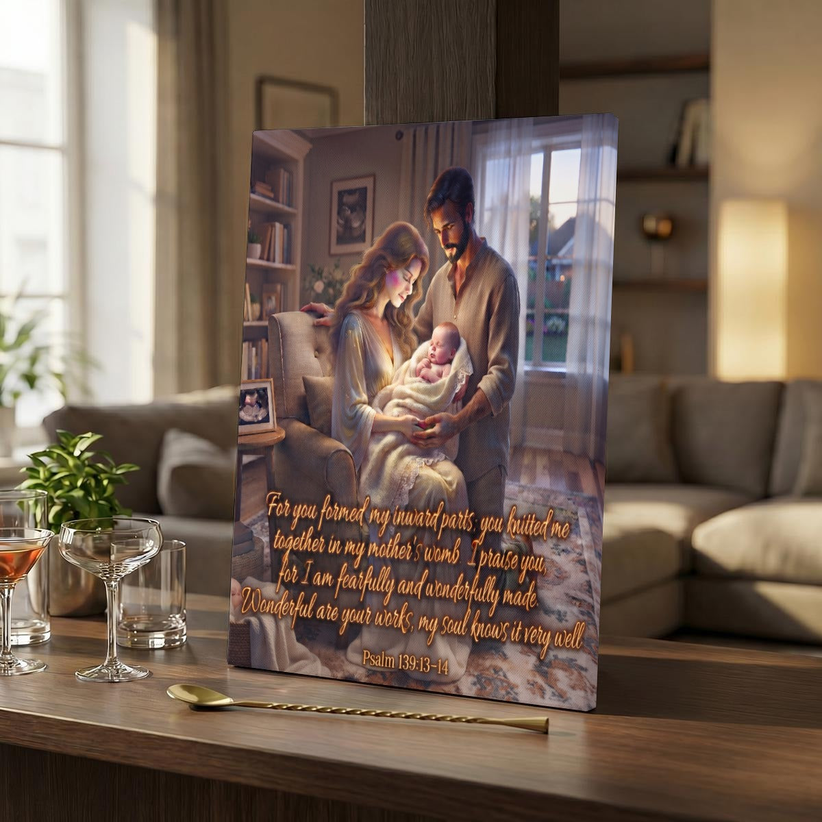 Vertical Framed Canvas Wall Art Printed in Canada
