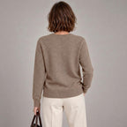 Unisex Soft Wool-Blend Crewneck Knit Sweater|Embroidery
