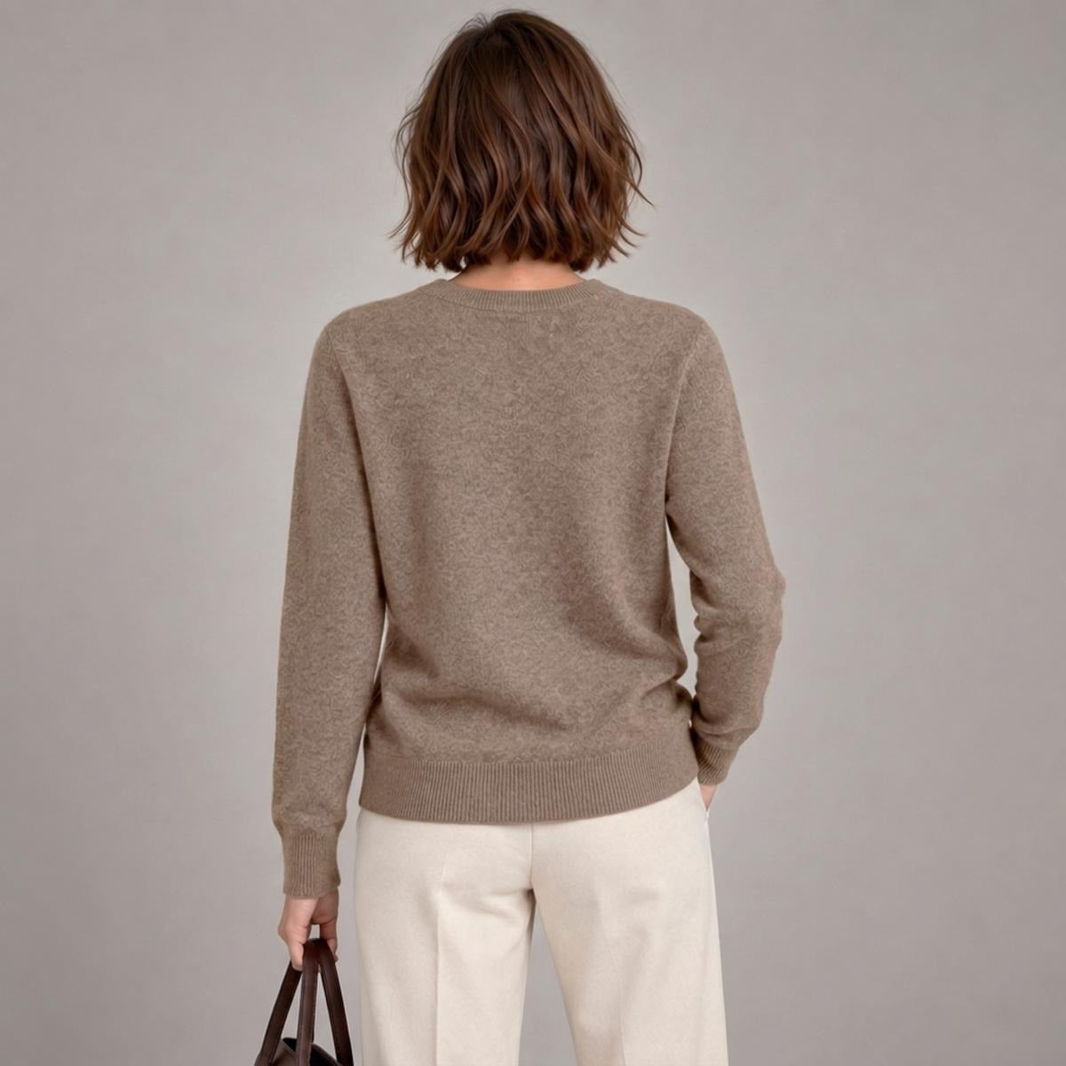 Unisex Soft Wool-Blend Crewneck Knit Sweater|Embroidery