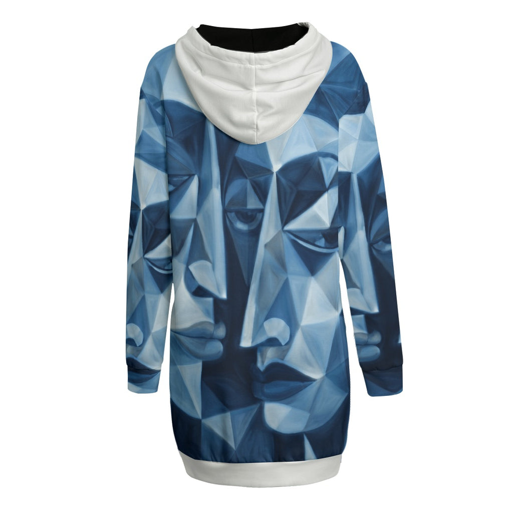 All-Over Print Women's Long Hoodie | Interlock