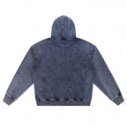 Sweat à capuche zippé en jean délavé pour homme | DTF 380 g/m²