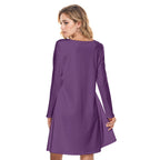 All-Over Print Women's Round Neck Dress|190GSM Cotton