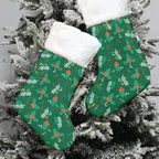 All-Over Print Christmas Socks With Plush Cuff
