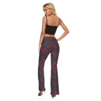 All-Over Print Women's High Elastic Flare Pants
