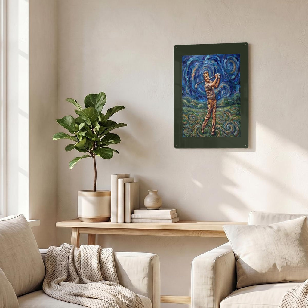 Thickened Rectangular Iron Wall Painting Printed in Canada